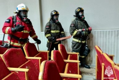 &quotПострадавших&quot вывели из Дома культуры во время учебного пожара в Невинномысске пресс-служба МЧС Ставропольского края