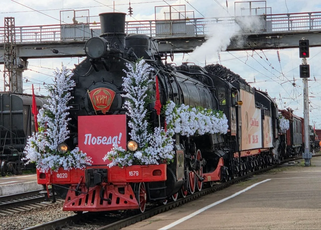 В Невинномысск прибыл ретро-поезд &quotПобеда&quot Соцсети СКЖД